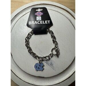 Official Collegiate UNC Chapel Hill Charm Link Bracelet Women’s Logo Tar Heels